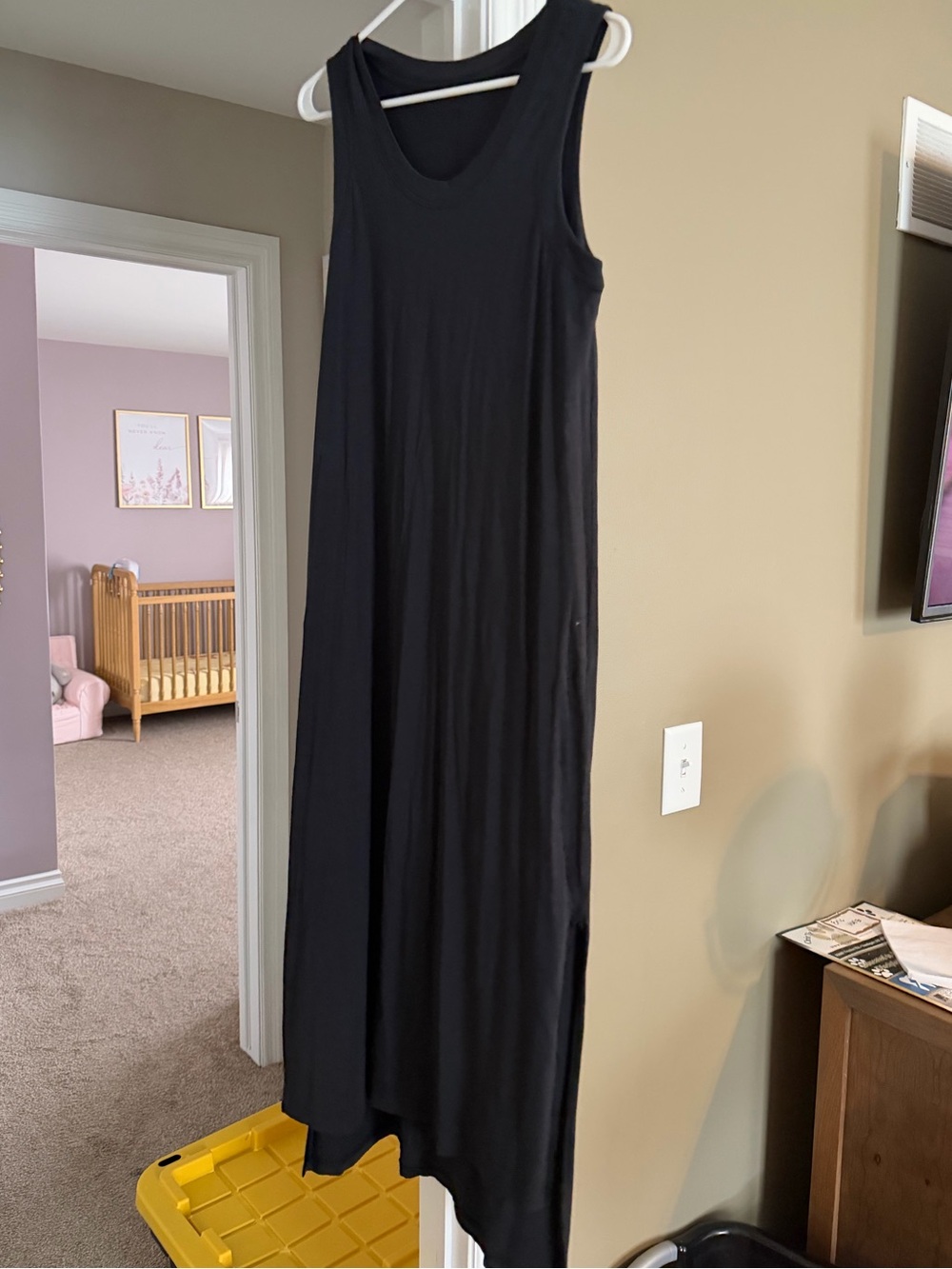 lululemon black cotton maxi dress